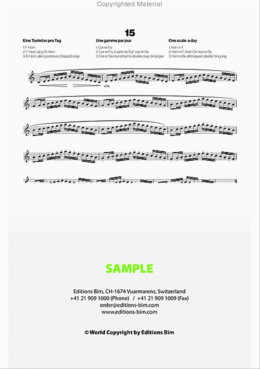 76 Progressive Klangetüden für Horn