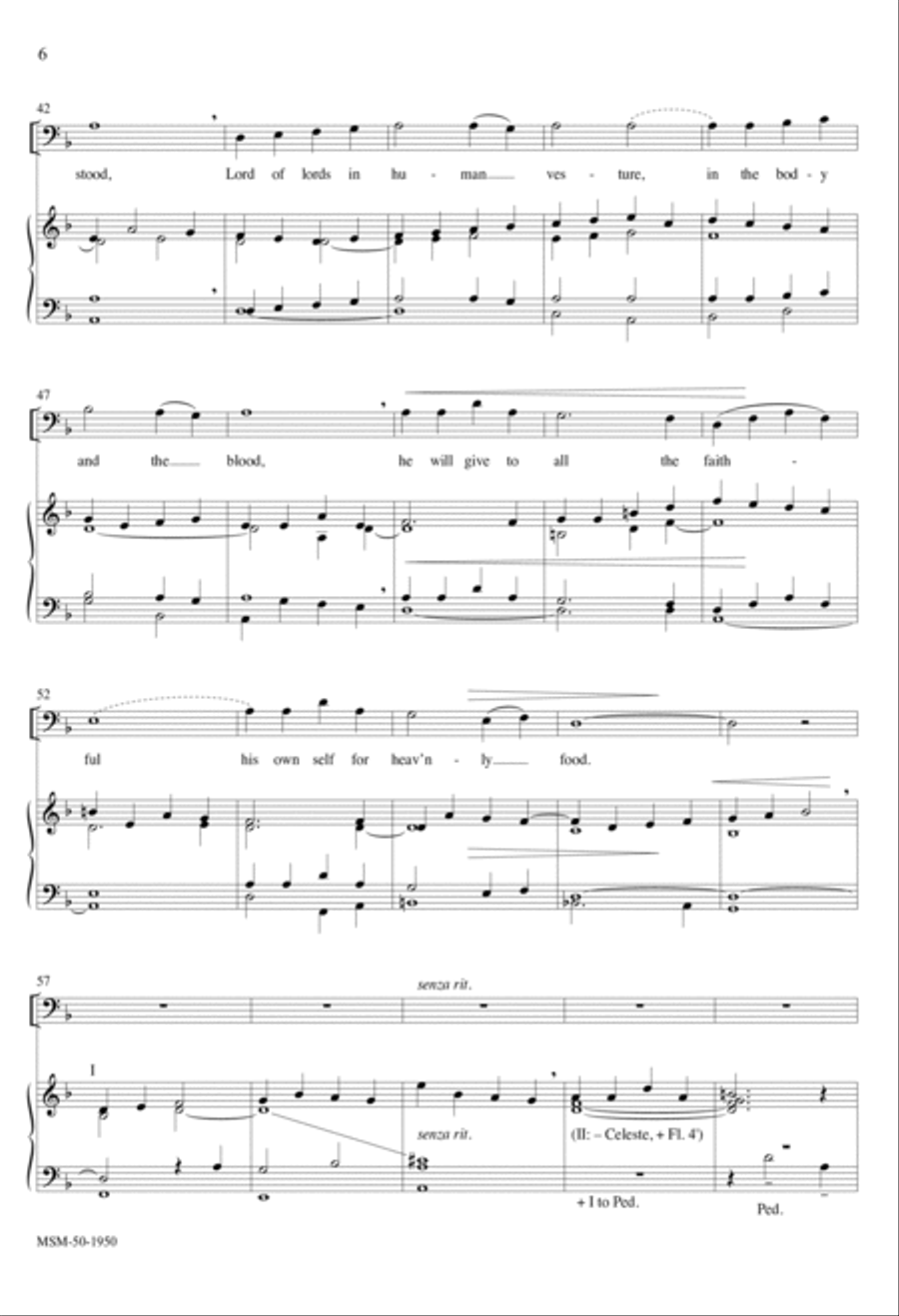 Processional on Let All Mortal Flesh Keep Silence 4-Part scores gallery preview page 4
