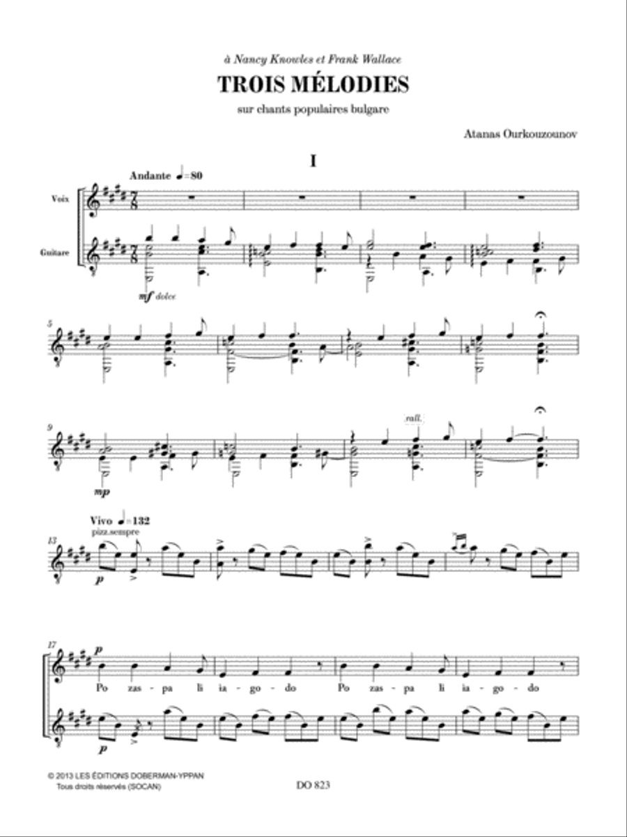 Trois mélodies Classical Guitar scores gallery preview page 4