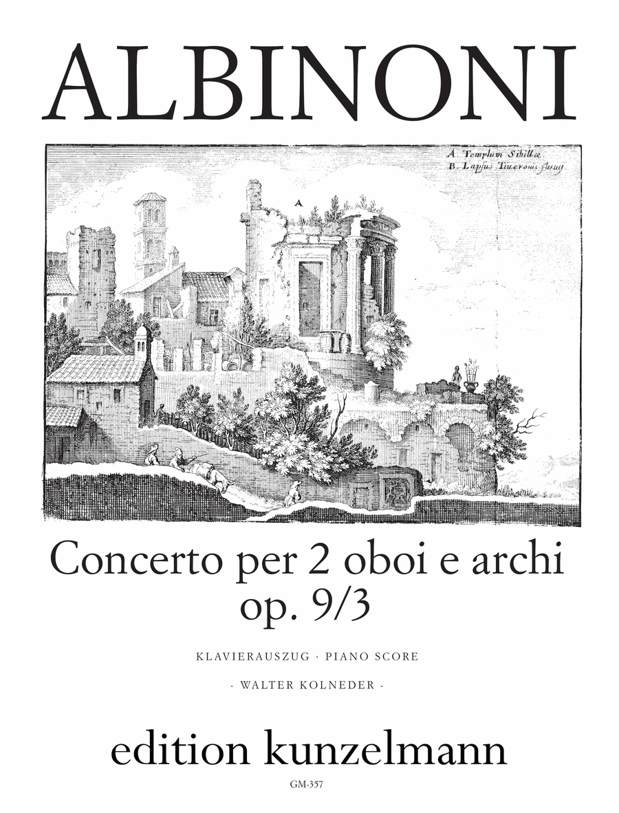 Concerto for 2 oboes Op. 9/3 Piano scores gallery preview page 1