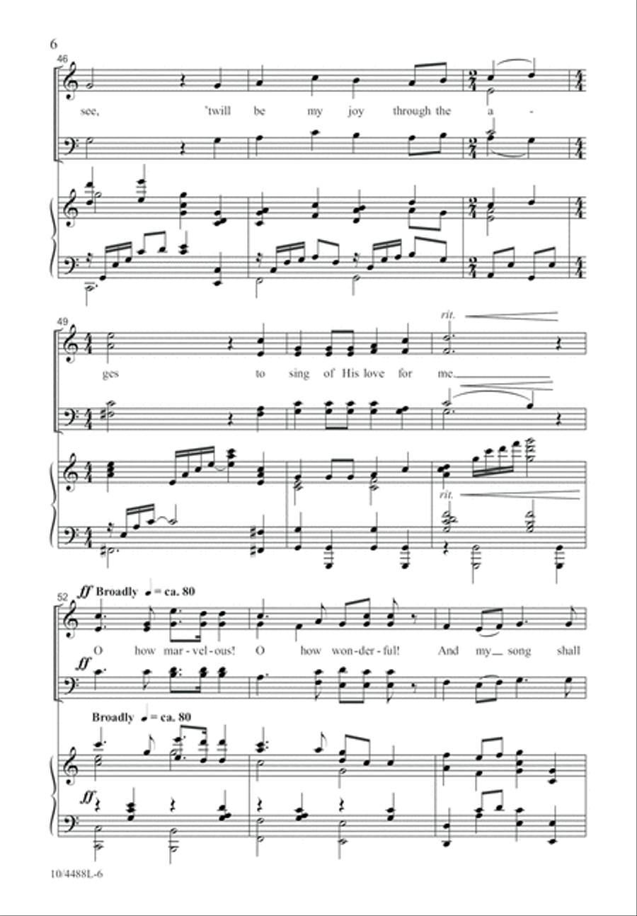 My Savior's Love My Savior's Love 4-Part scores gallery preview page 6