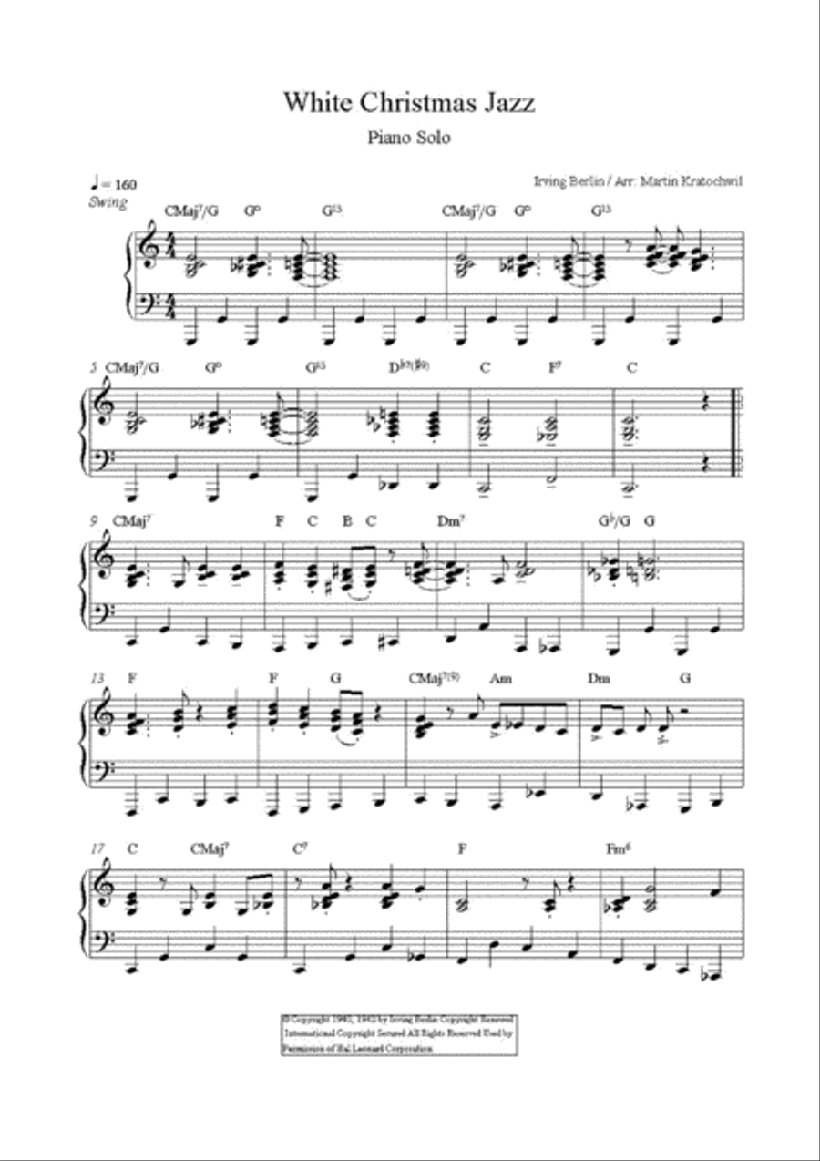 White Christmas White Christmas Piano Solo scores gallery preview page 2