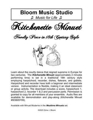 Book cover for The Kitchenette Minuet Novelty Ensemble