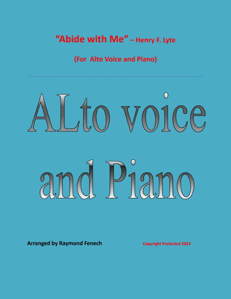 Abide with Me - Alto Voice and Piano image number null