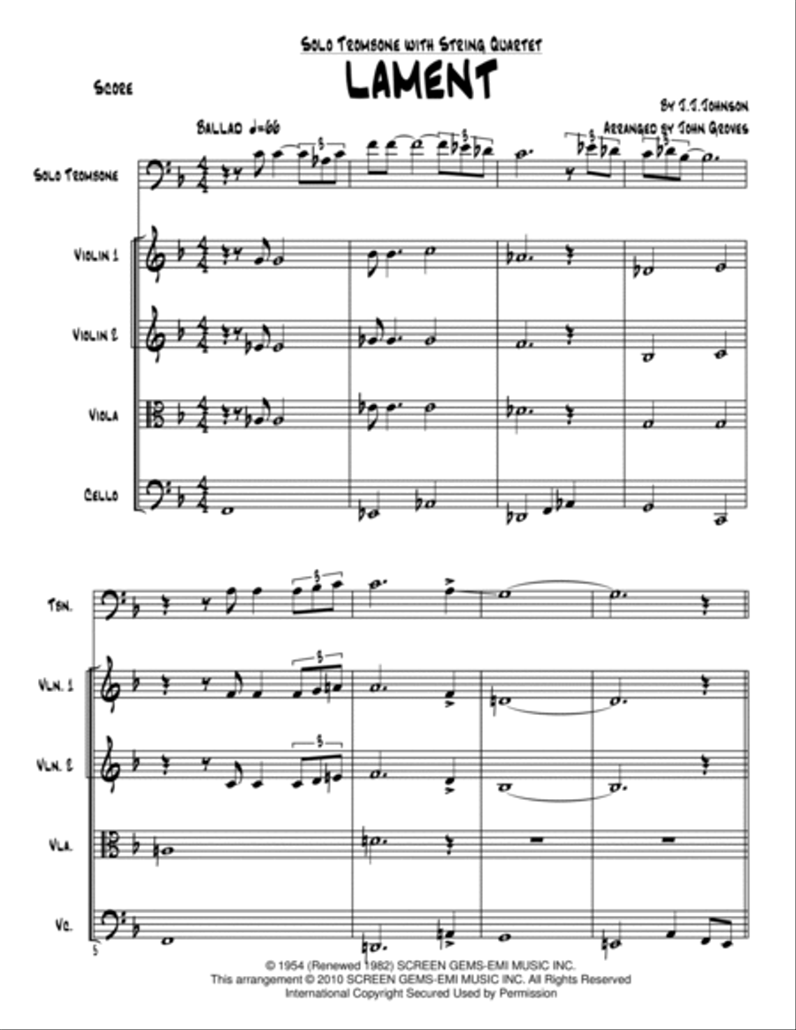 Lament Chamber Orchestra scores gallery preview page 3