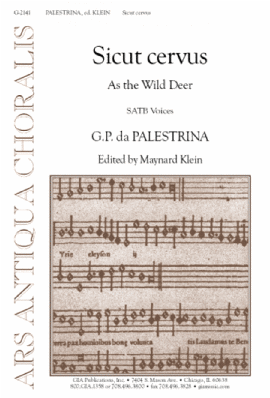 Sicut cervus 4-Part scores gallery preview page 1