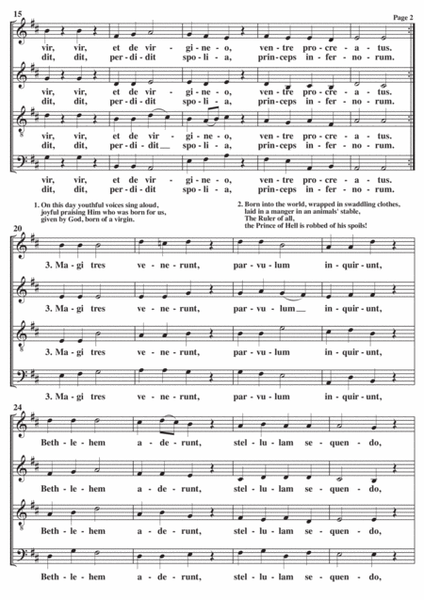 Personent Hodie A Cappella SATB image number null