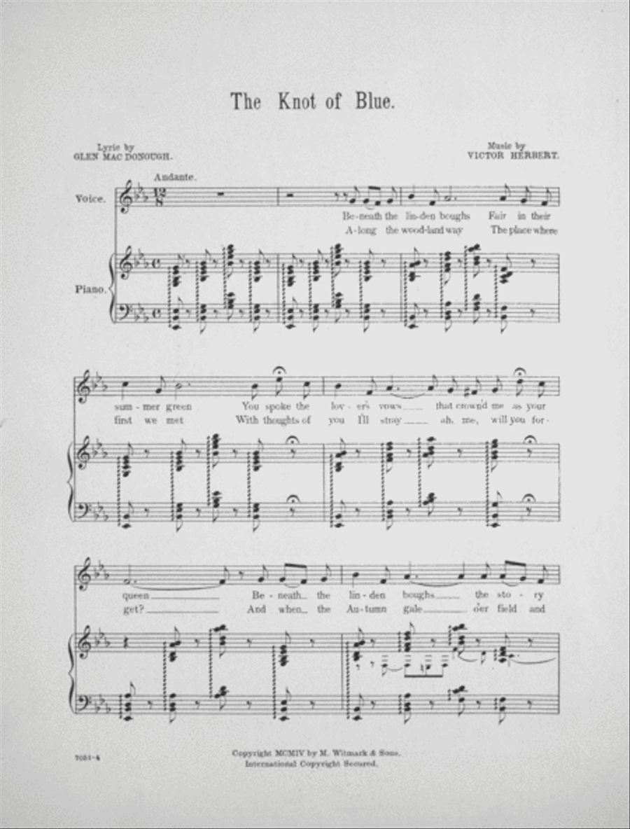 A Knot of Blue. Song Voice scores gallery preview page 2