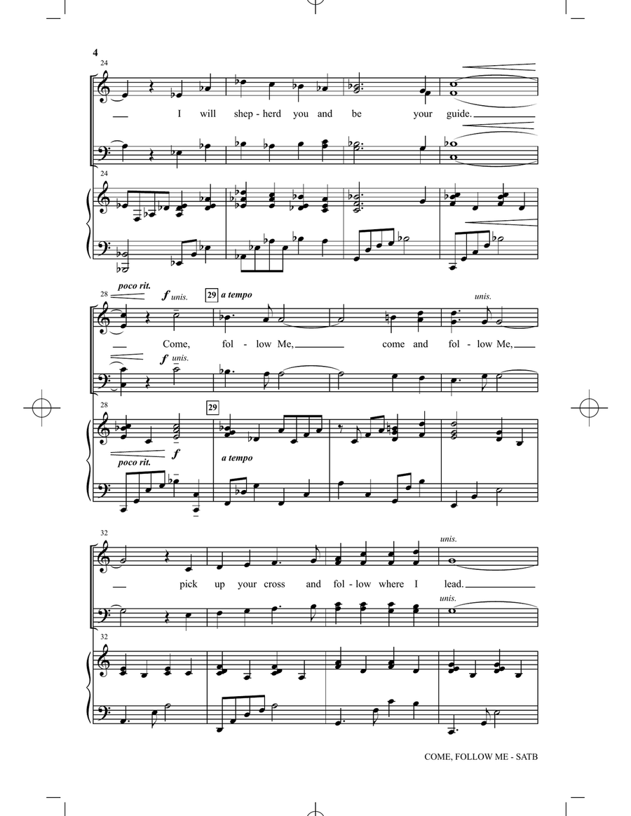 Come, Follow Me 4-Part scores gallery preview page 3