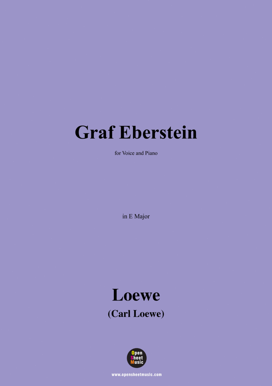 C. Loewe-Graf Eberstein(Zu Speier im Saale da hebt sich ein Klingen),in E Major Voice scores gallery preview page 1