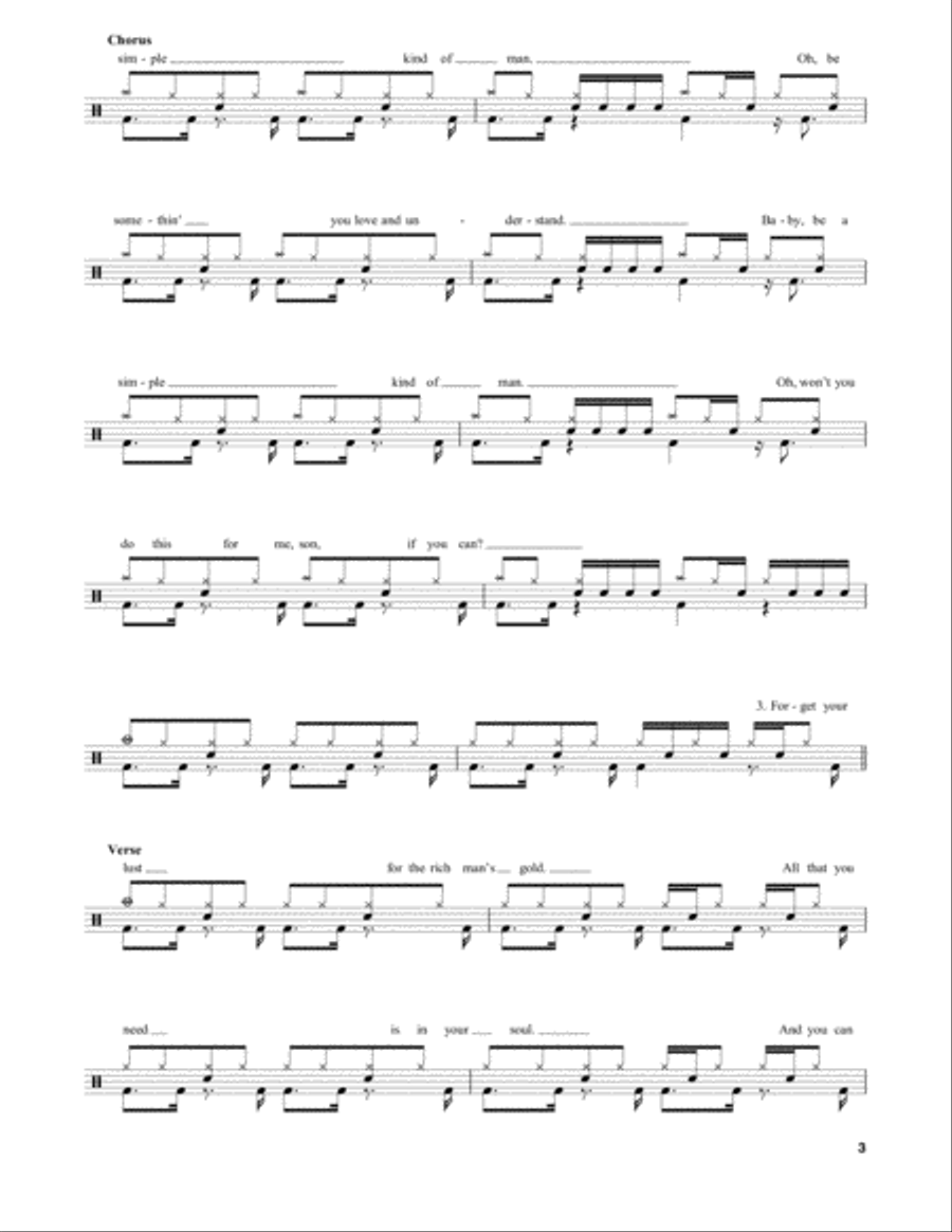 Simple Man Drum Set scores gallery preview page 3