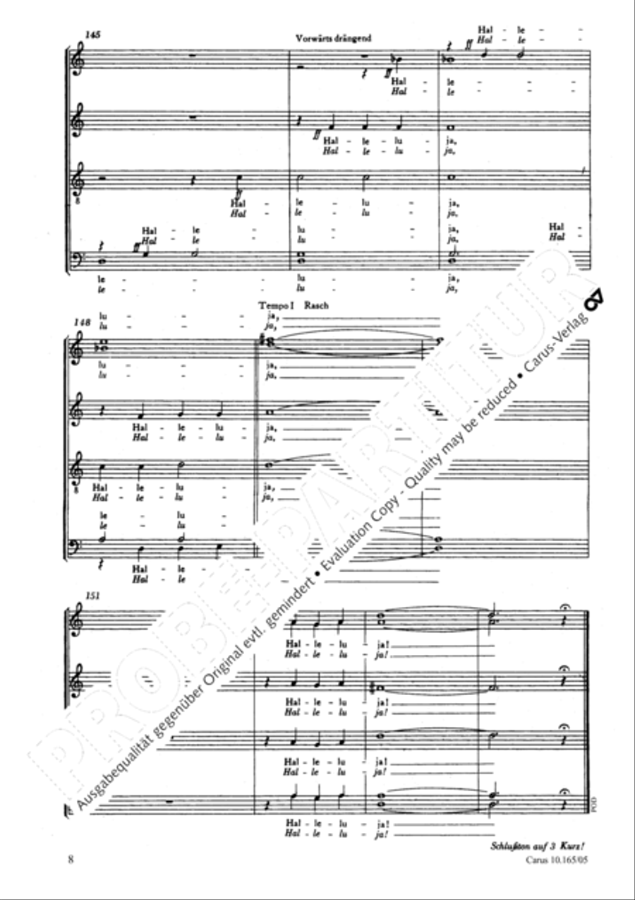 Christ is arisen (Christ ist erstanden) 4-Part scores gallery preview page 9