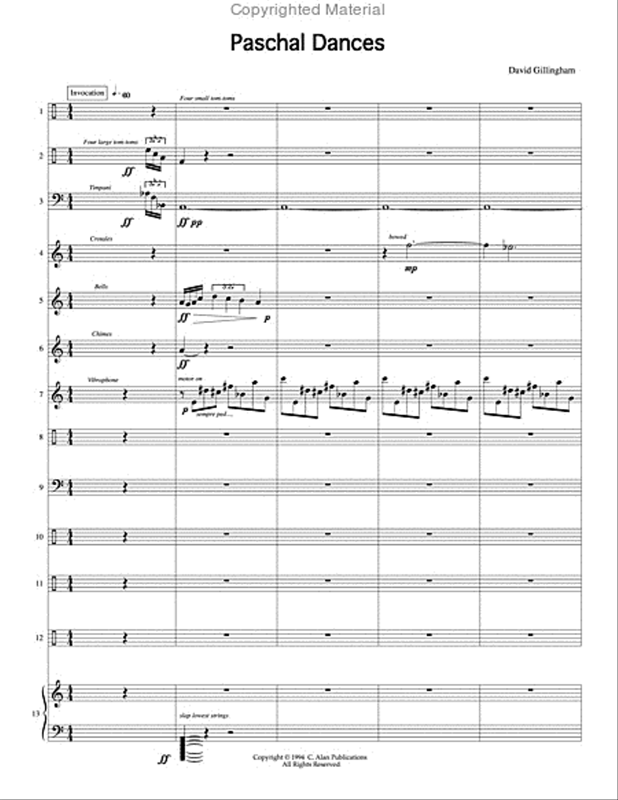 Paschal Dances Percussion Ensemble scores gallery preview page 2