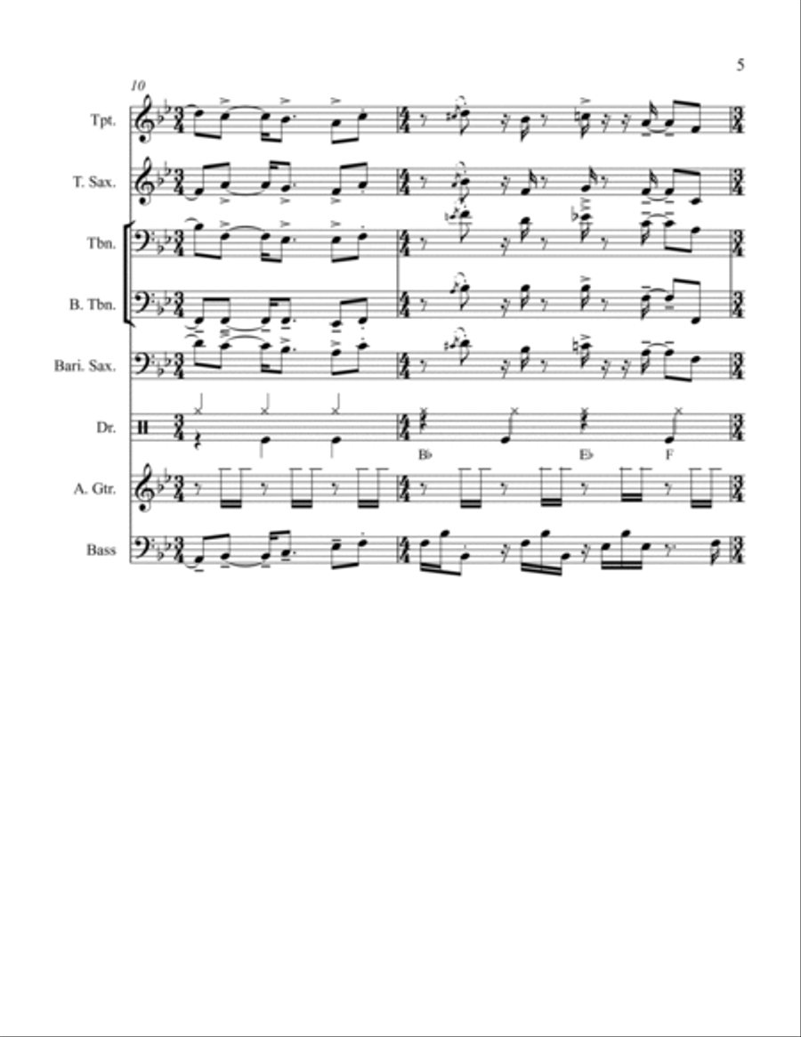 Reggae#2 Reggae#2 Jazz Ensemble scores gallery preview page 5
