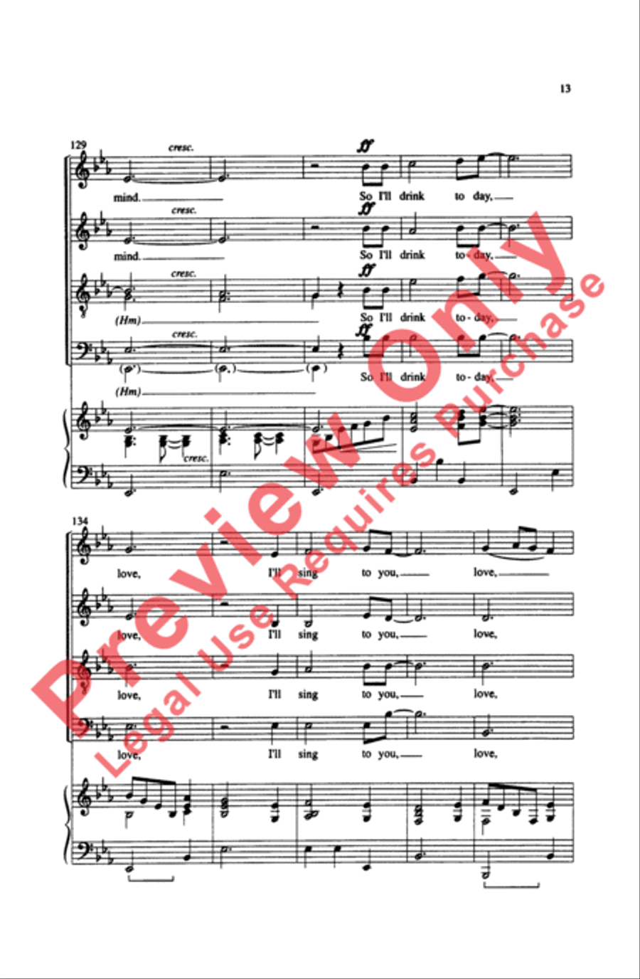 Fare Thee Well Love 4-Part scores gallery preview page 13