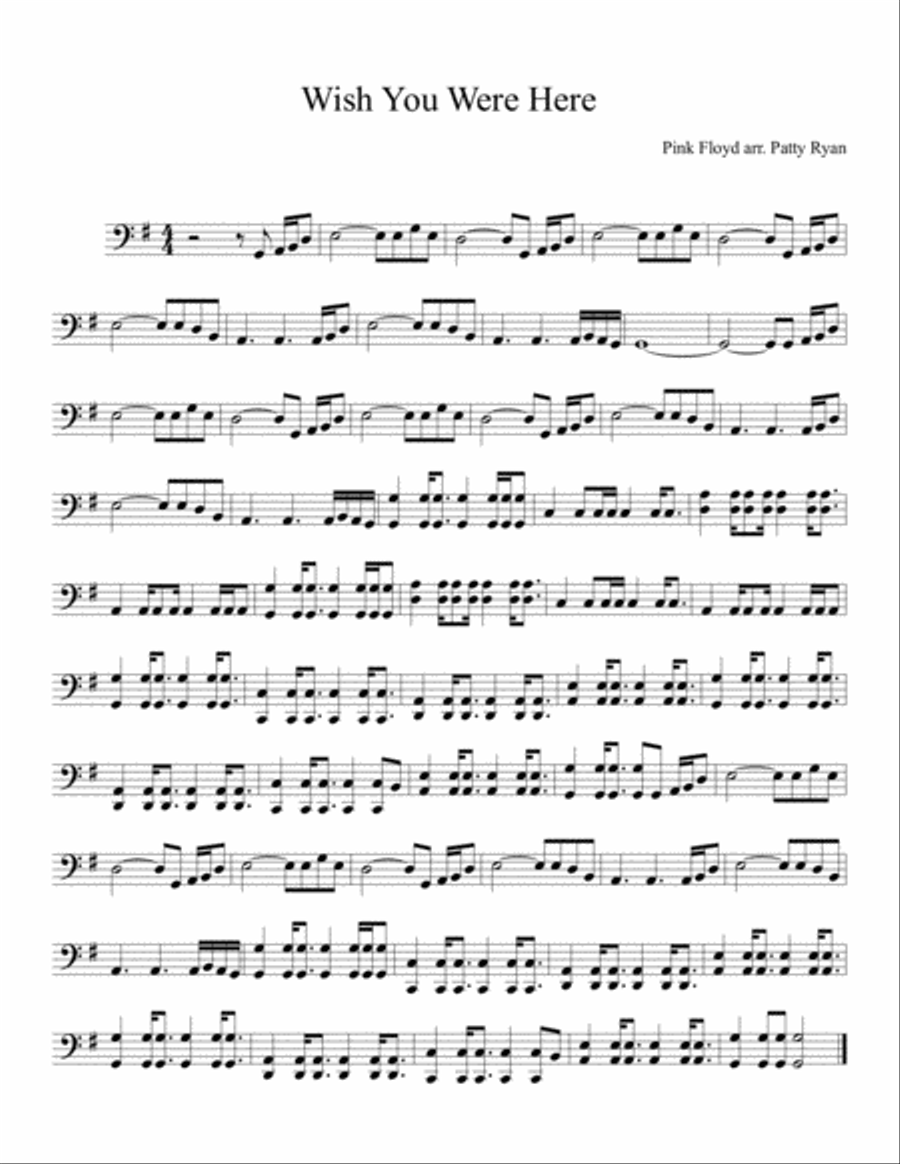 Wish You Were Here String Quartet scores gallery preview page 1