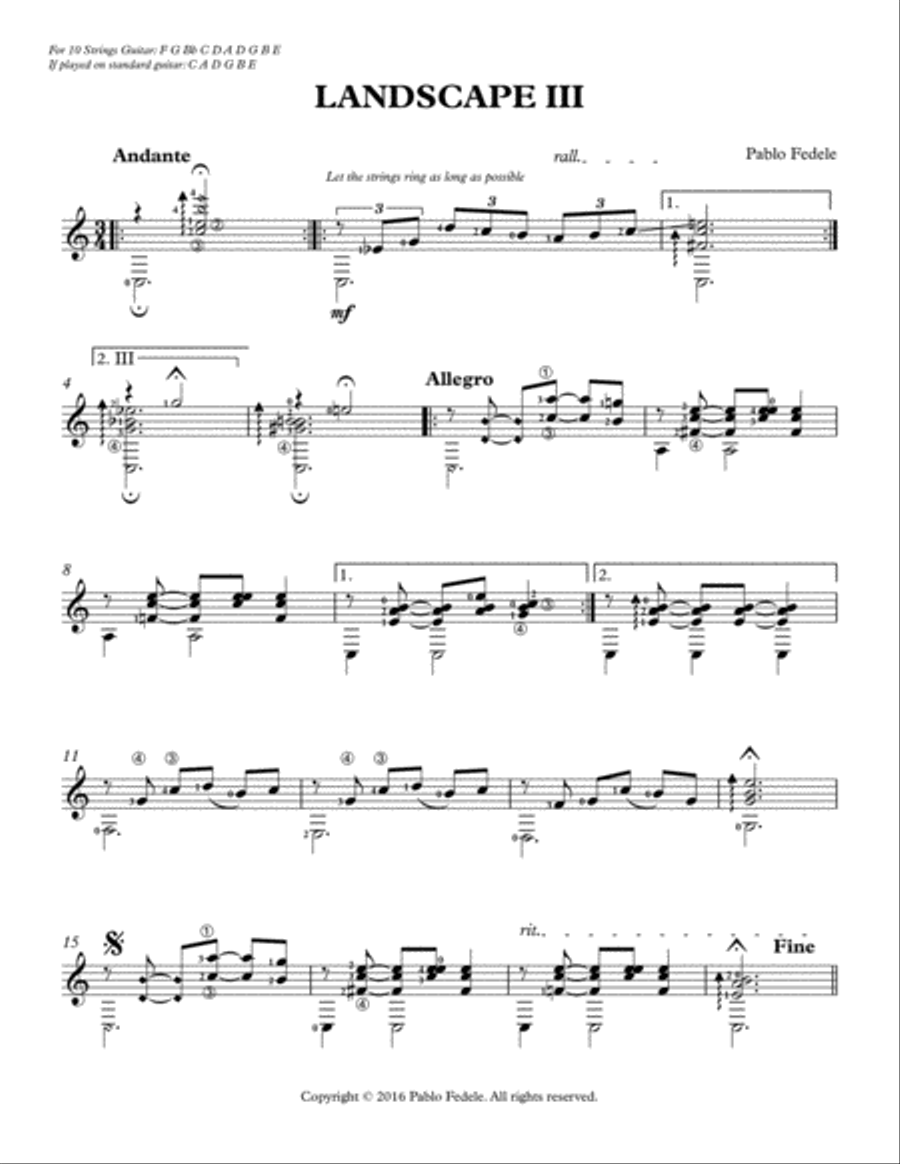 Landscape III (2016) Acoustic Guitar scores gallery preview page 2