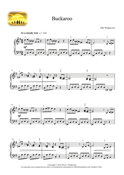 Buckaroo - Country & Western - Solo Piano image number null