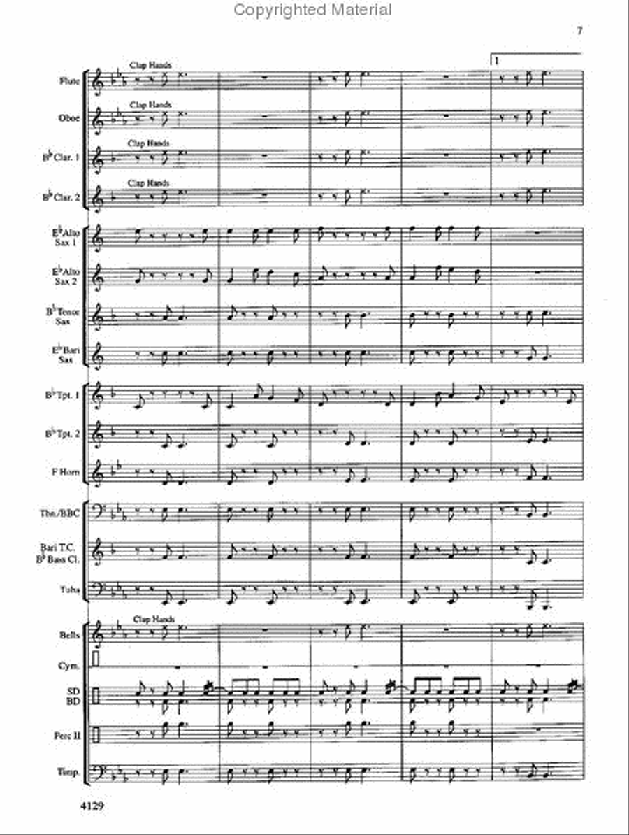 Jingle Bells Around the World Concert Band scores gallery preview page 7