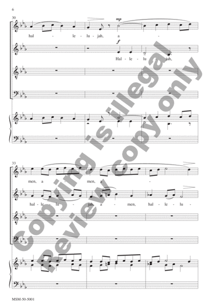 Praise and Honor and Wisdom and Thanks (Choral Score) image number null