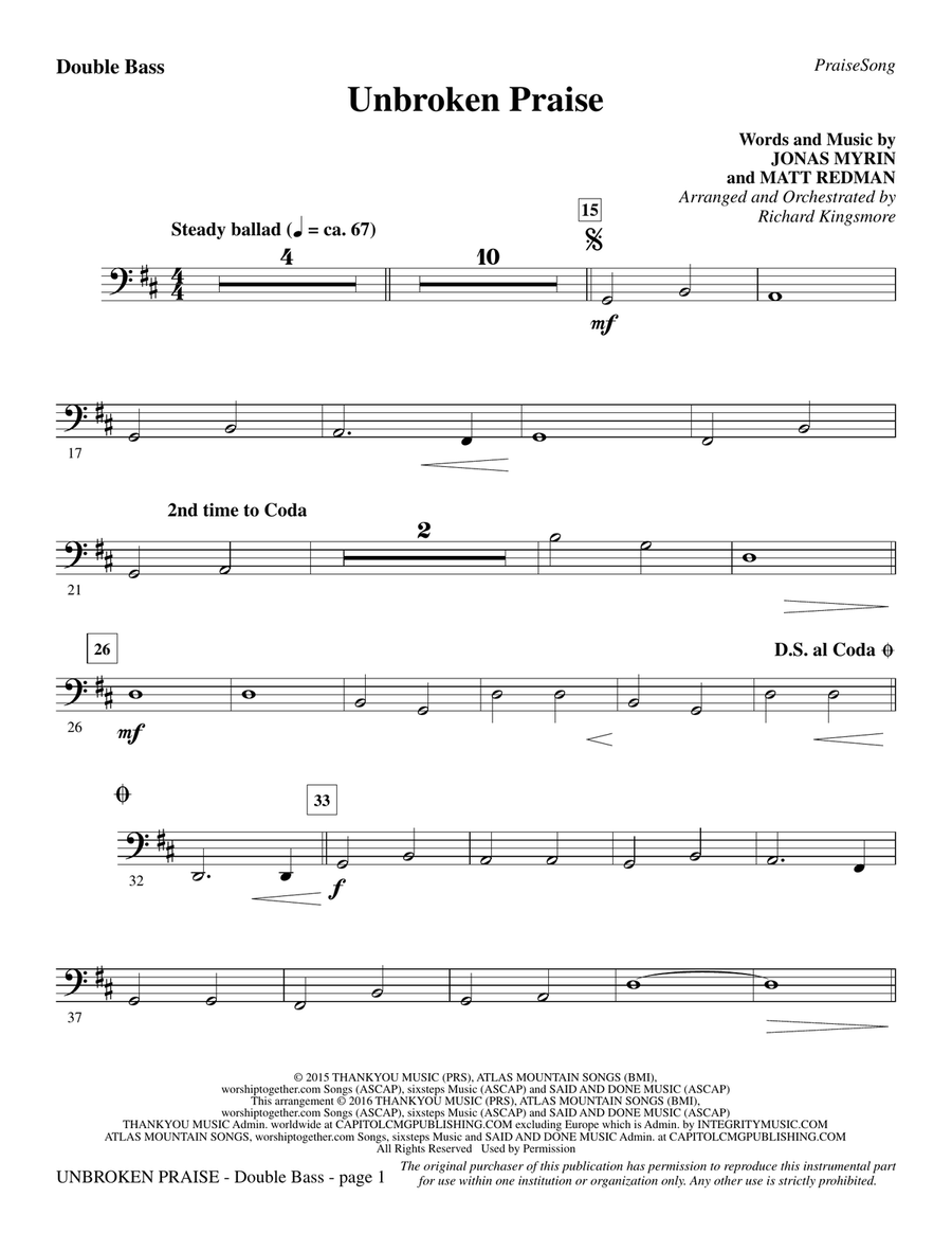 Unbroken Praise - Double Bass