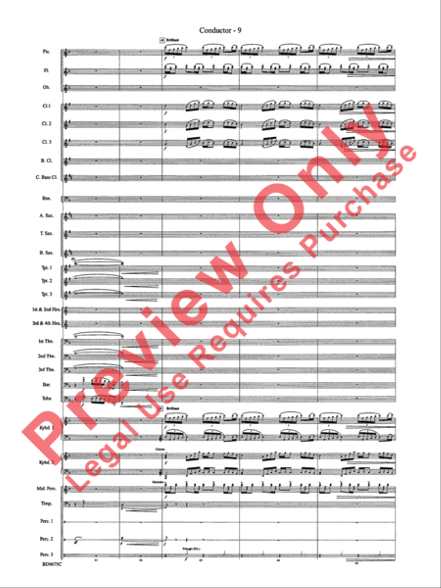 Twelve Seconds to the Moon Concert Band scores gallery preview page 12