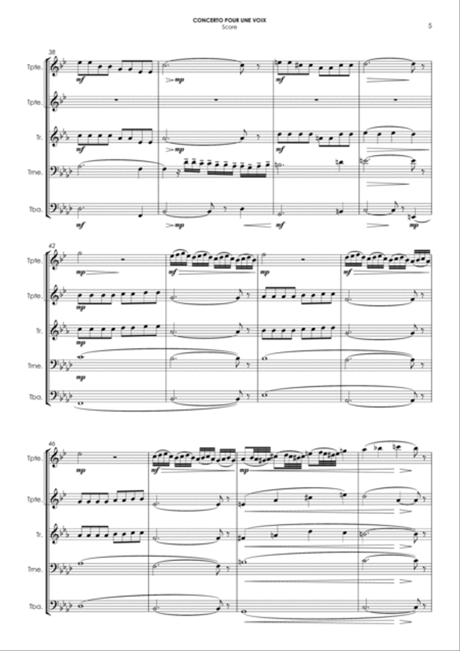 Concerto Pour Une Voix Brass Ensemble scores gallery preview page 5