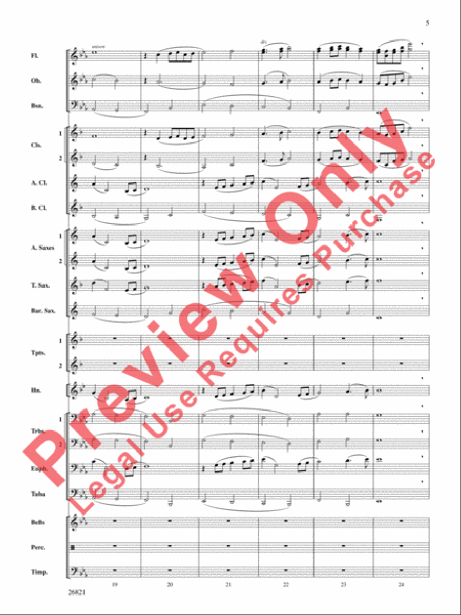 Aeolian Winds Concert Band scores gallery preview page 6