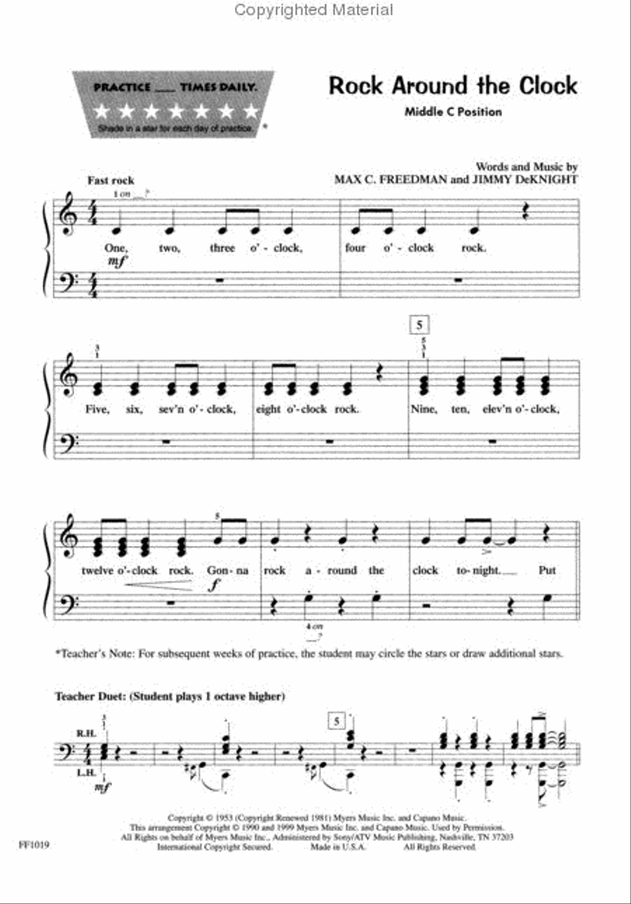 PlayTime® Piano Rock 'n' Roll Piano Method scores gallery preview page 2