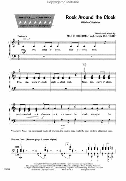 PlayTime Rock 'n' Roll by Nancy Faber Piano Method - Sheet Music
