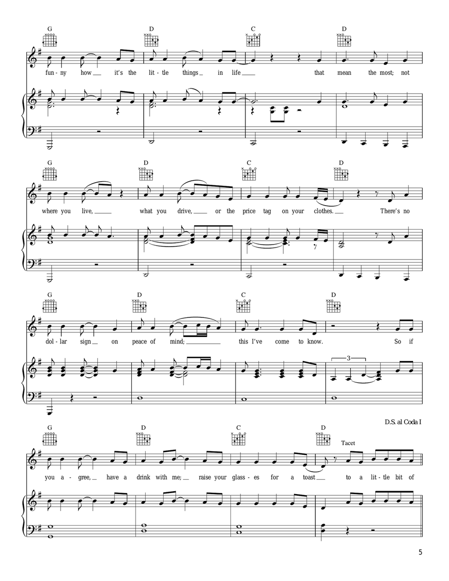 Chicken Fried Acoustic Guitar scores gallery preview page 5
