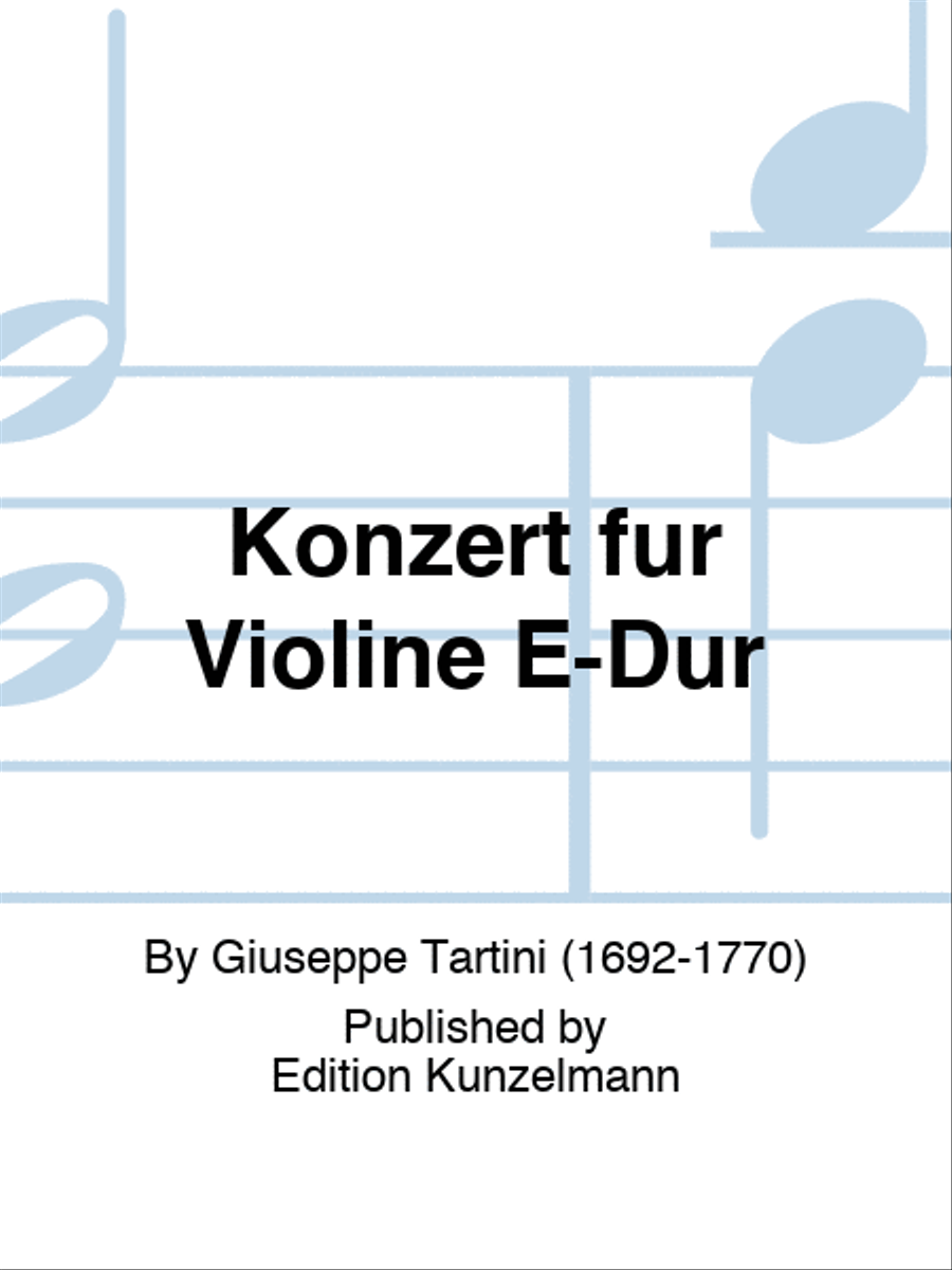 Concerto for violin in E major Violin Solo scores gallery preview page 1