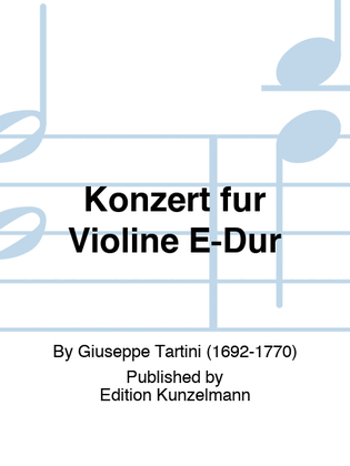 Book cover for Concerto for violin in E major