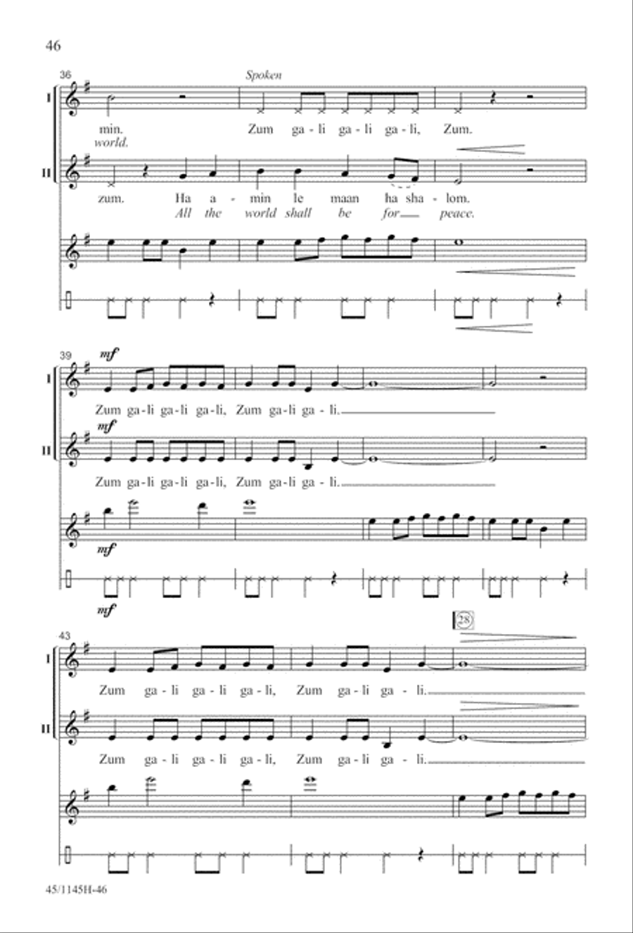 We Sing the World Around 2-Part scores gallery preview page 47