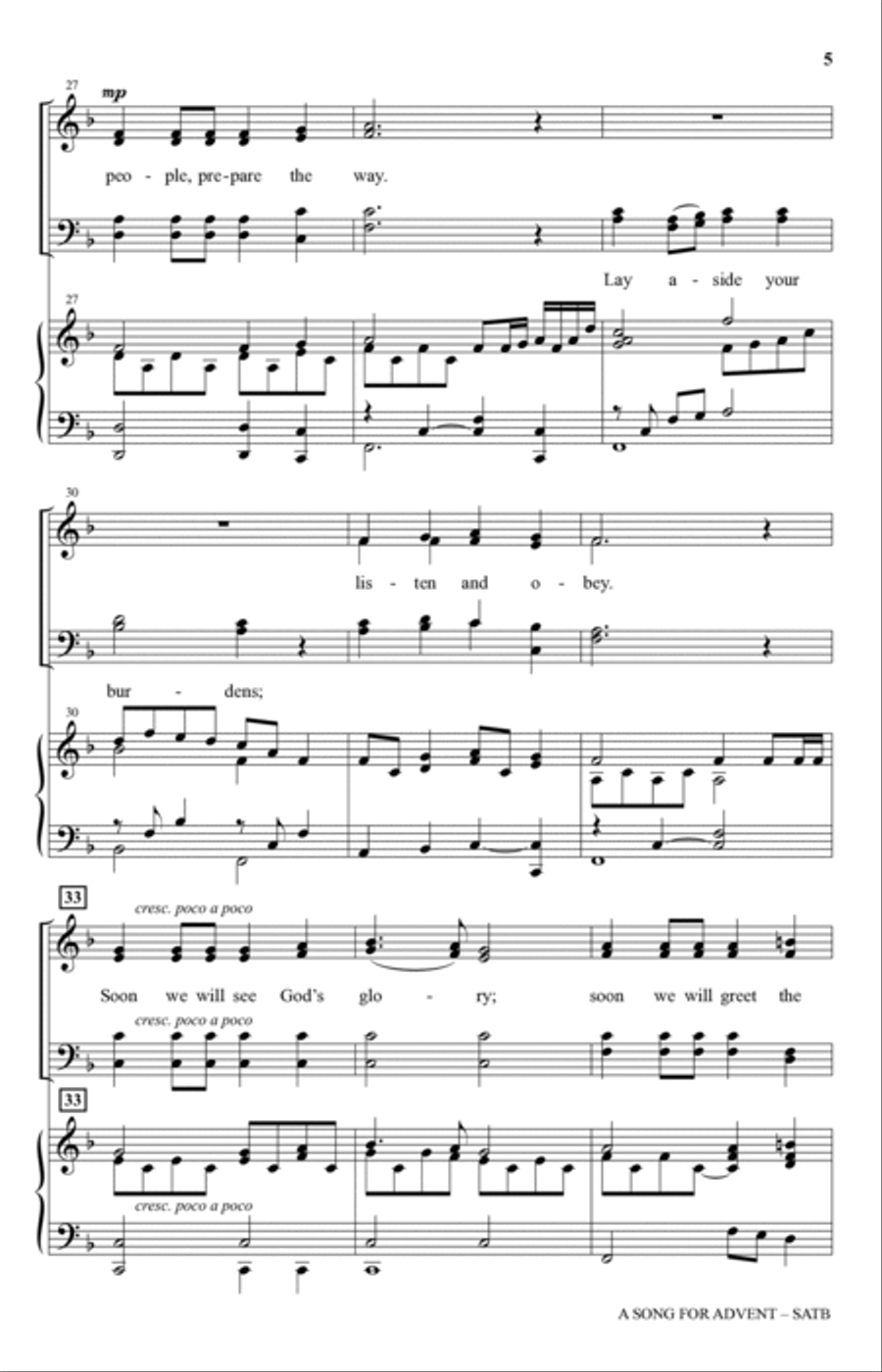 A Song For Advent A Song For Advent 4-Part scores gallery preview page 4