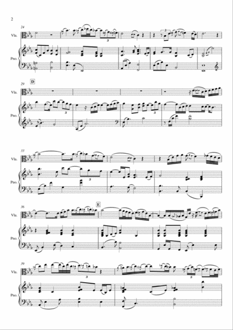 What a friend we have in Jesus (piano & viola) Viola scores gallery preview page 2