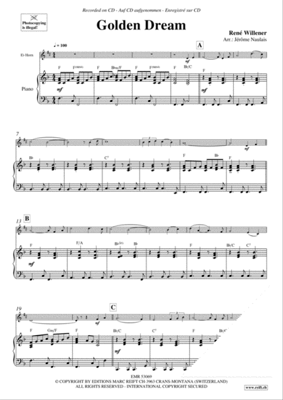 Golden Dream Golden Dream Horn scores gallery preview page 3