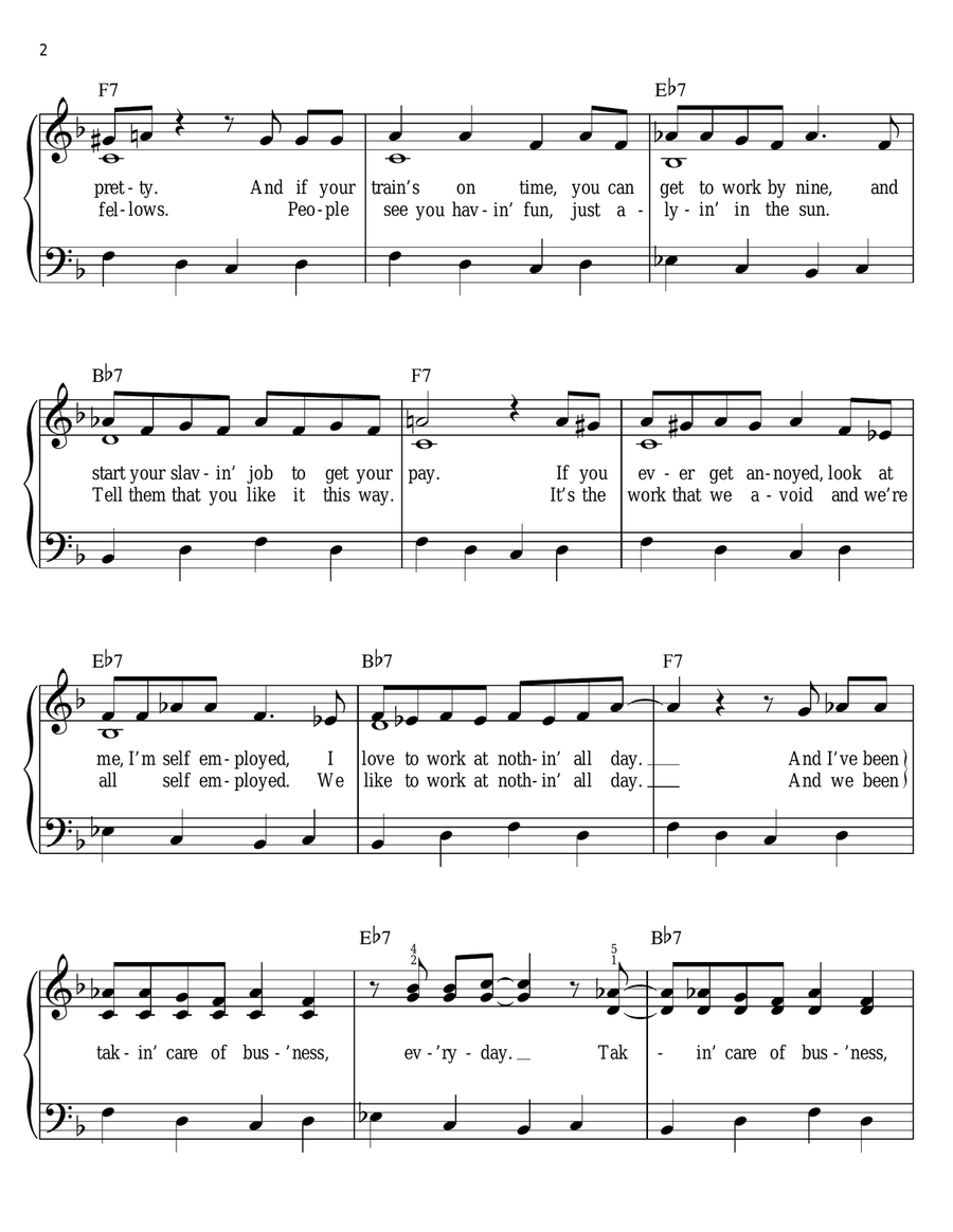 Takin' Care Of Business Takin' Care Of Business Voice scores gallery preview page 2