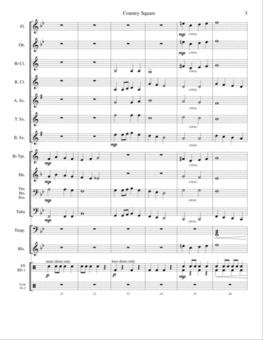 Country Square Country Square Concert Band scores gallery preview page 3