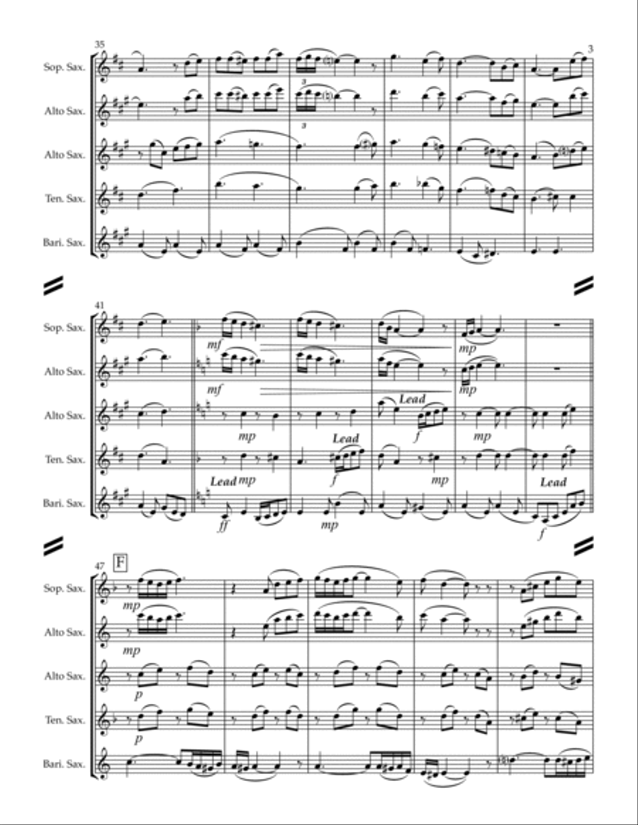 Maria, Mari! (Oh Marie) for Saxophone Quartet SATB or AATB) Saxophone Quartet scores gallery preview page 4