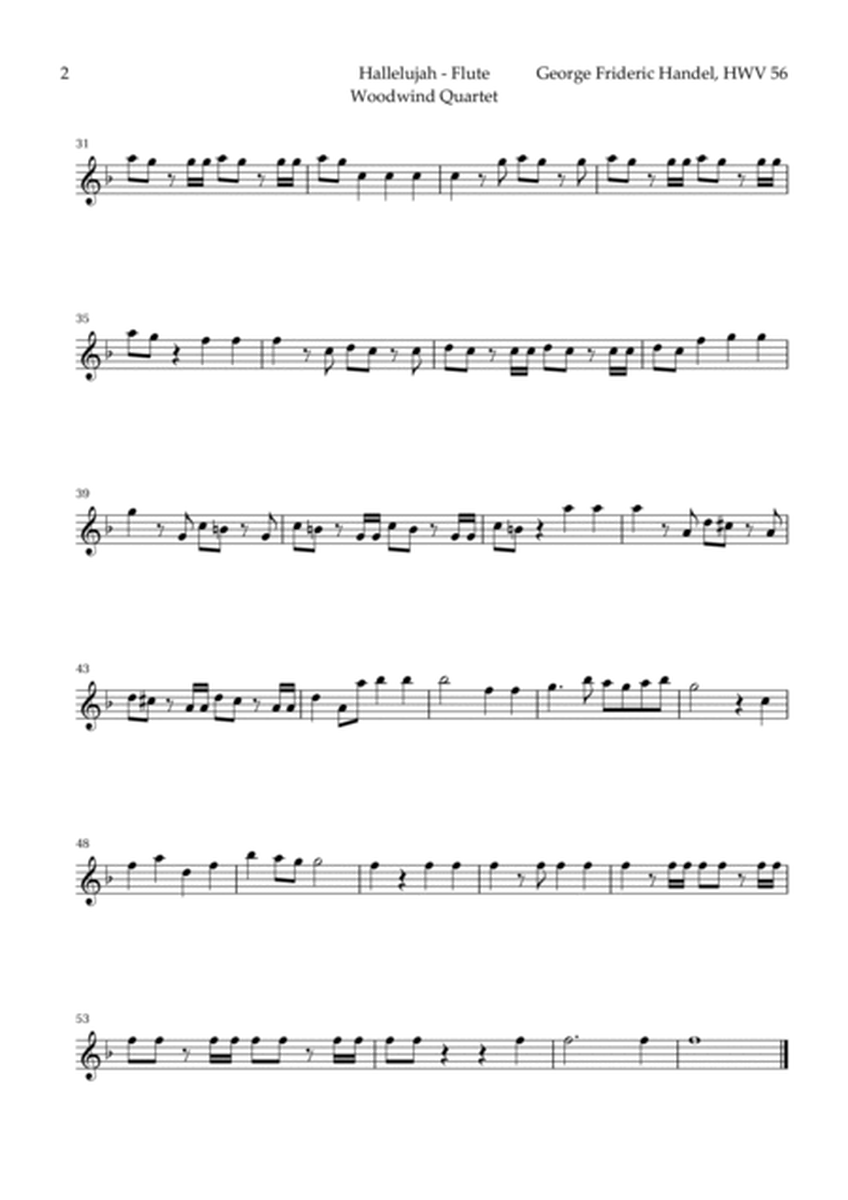Hallelujah by Handel for Woodwind Quartet image number null
