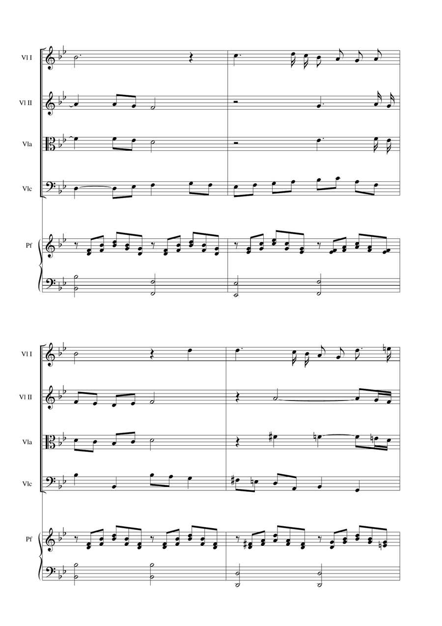 CLASSICAL MASTERPIECES for String Quartet - With parts - Volume 2nd - Look inside String Quartet scores gallery preview page 4