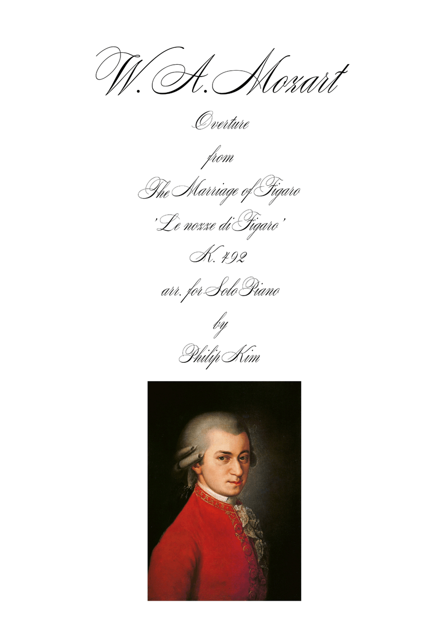 Overture to The Marriage of Figaro 'Le nozze di Figaro' for advanced solo piano Piano Solo scores gallery preview page 1