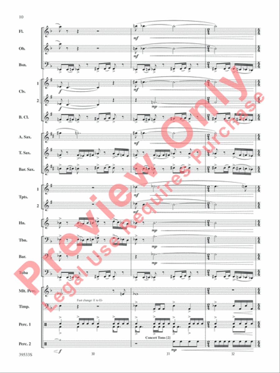 Dark Shadows (from the Original Motion Picture Soundtrack) Concert Band scores gallery preview page 11