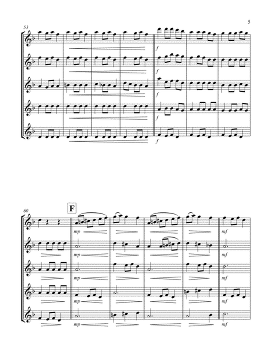 Carol of the Bells (F min) (Alto Saxophone Quintet) image number null