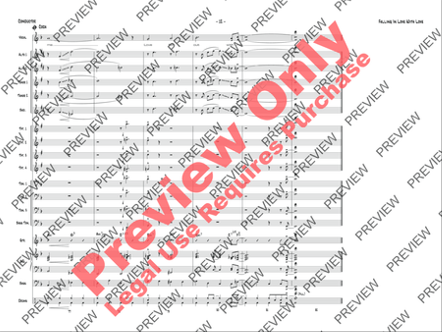 Falling in Love with Love Jazz Ensemble scores gallery preview page 43