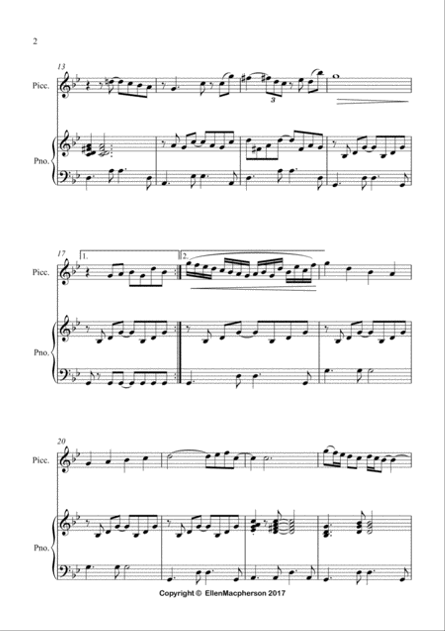 Piccolo Plays Bossa Nova Piccolo Plays Bossa Nova Piccolo scores gallery preview page 3
