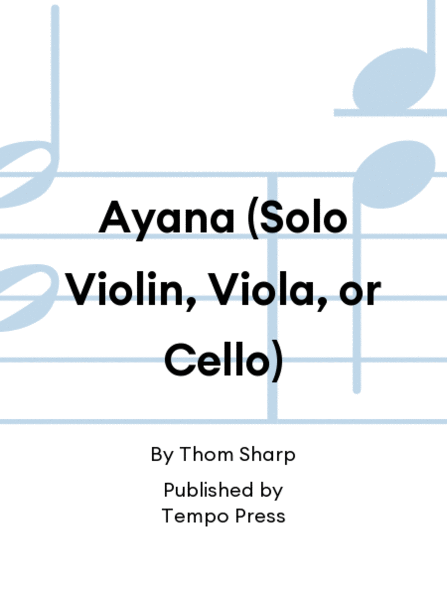 Ayana (Solo Violin, Viola, or Cello) Orchestra scores gallery preview page 1