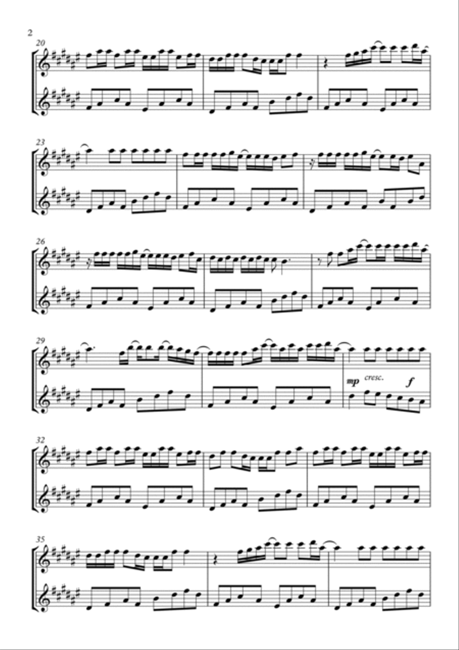 Abcdefu Abcdefu Woodwind Duet scores gallery preview page 2