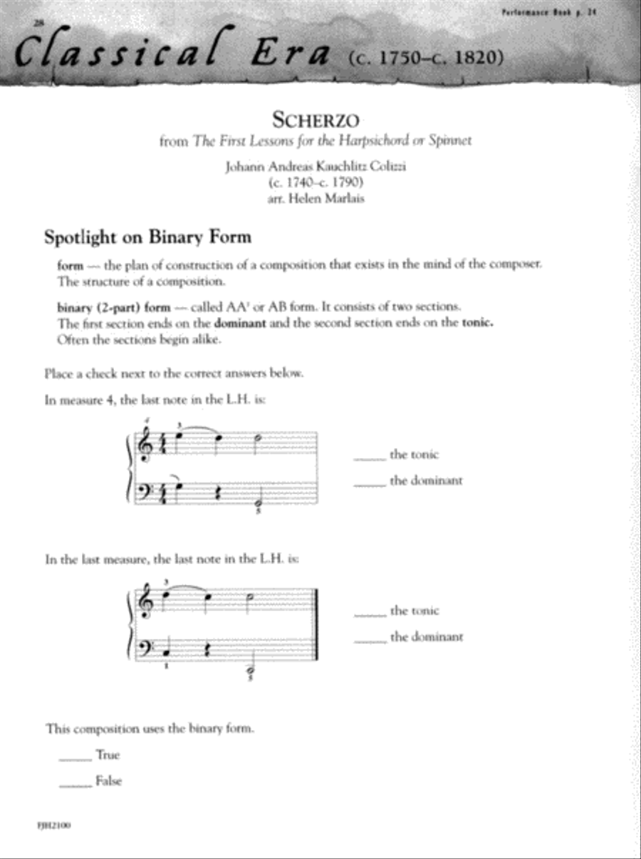 On Your Way To Succeeding With The Masters, Theory Book Piano Method scores gallery preview page 3